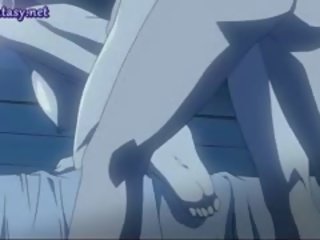 Pigtailed hentai ottenere twat avvitato