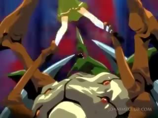3d anime vid birleşmek of concupiscent inviting schoolgirls