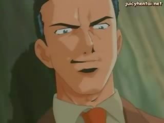 Naughty hentai seductress drinking superior sperm