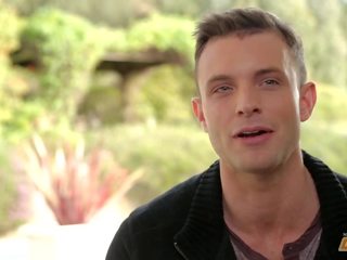 Handsome male dallas bleu petting his big member in solo scene