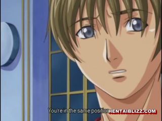Skrępowane hentai putz dostaje lizał i pieprzony