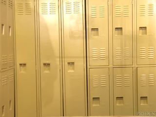 Marvelous Buff Wrestler Jerks Off In The Locker Room