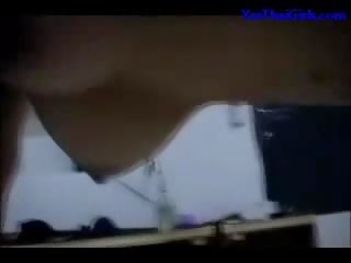 Thai darling Taking Shower Sucking phallus Riding On adolescent On The Bed