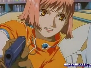 Dar anime adolescent with firm süýji emjekler takes a huge getto prick in her künti