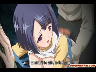 Hentai babe Gets Fingered Ass And Squeezed Her Bigtits