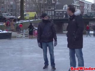 Dutch sundel cummed on in holland