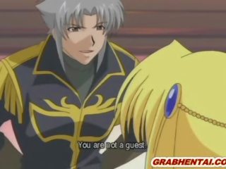Busty hentai Princess gets squeezed her bigtits