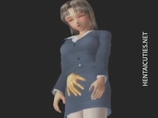 3d anime anděl dostane kočička třel