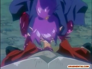 Flokëkuqe anime vogëlushe gjigand bishë bat fucked