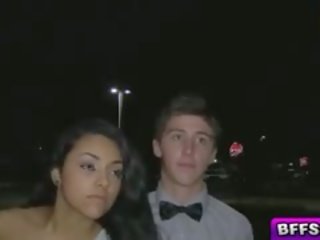 Bffs gets prom night kirli clip in the limo