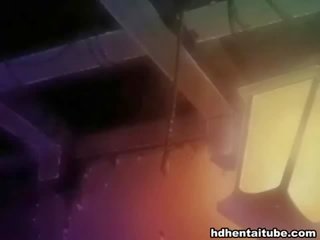 Úžasný anime mladý žena dostane ji první dospělý klip zážitek