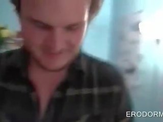 College dorm room coeds fucking in POV style