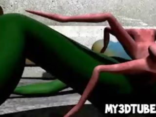 Tremendous 3D Alien stunner Getting Fucked Hard By A Spider