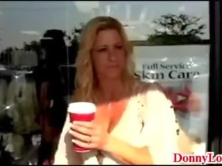 Donny Long gives big fake titty milf first big member and prepares her scream and cry for mercy