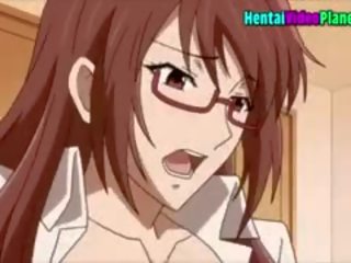 Animated Brunette Playing With A Stranger's manhood