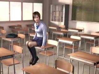 Animated sweety loving huge phallus
