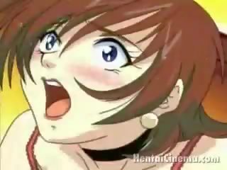 Flirty hentai burikit sa damit na pitis pagkuha pamamasa mali screwed