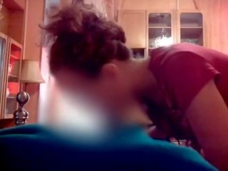 Young babe blowjob fixin's penis for 8 minutes with condom (censored face)