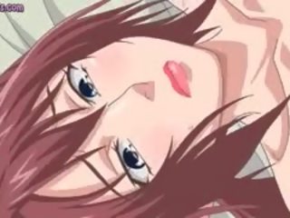 Anime streetwalker dostane ústa vyplněný s spermie