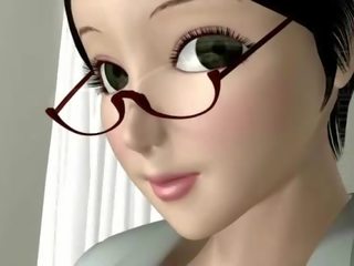 Turned on 3D anime nun suck pecker