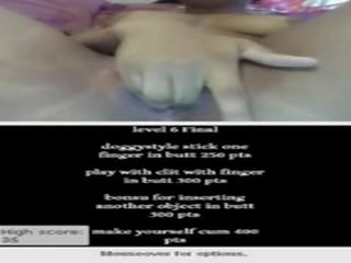 Extraordinary ebony plays dare game on omegleflv