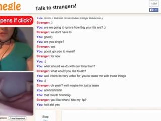 Big tit teenager teases on omegle