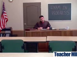 Natural big süýji emjekler mugallym (august taylor) hard baning in klass clip-04