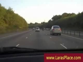 Naughty grown sweetheart in stockings up for truck driver manhood