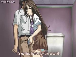 Anime diva gets holes fingered