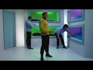 Bewitching busty brunette sucks dick and fucks in star trek uniform