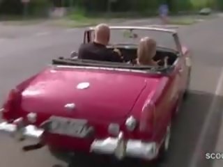 German Skinny Street bitch Get Fuck Outside Without Condom