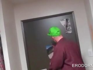 College party in dorm rooms with magnificent dirty movie