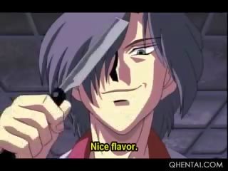 Hentai Slave In Chains Pussy Shaved With A Dangerous Razor