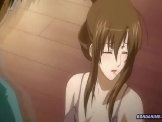 Lovely teenager in a sedusive lingerie cum swallows