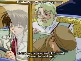 Anime okouzlující housemaid tipped venku
