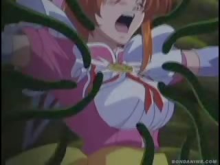 Captured karikatura 18 rok starý dostane pronikl podle tentacles v každý otvor