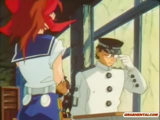 Matipuno hentai halimaw mahirap away
