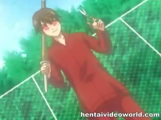 Nxënëse në rroba banje gishtat hentai pidh