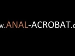 Three Anal Babes Acrobats Toying Anus