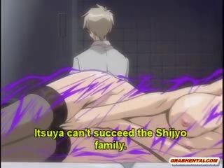 Captive hentai merr electric shocks dhe dildoed pidh