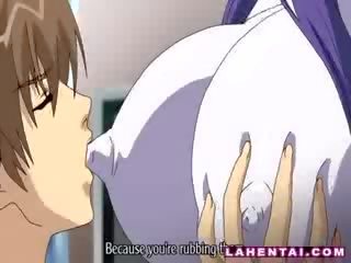 헨타이 여자 친구 fondled 과 핥았