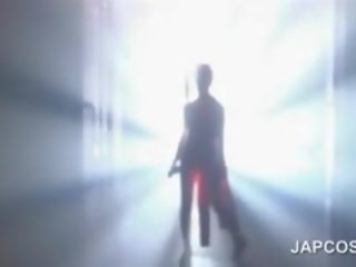 Aziýaly incredible göt aktrisa plays femme fatale in keşbe girmek scene