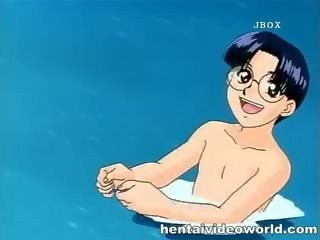 Nasty Hentai lassie Blowing Cocks Underwater