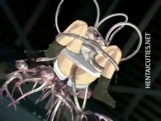 3d anime beauty in tentacles gets fucked