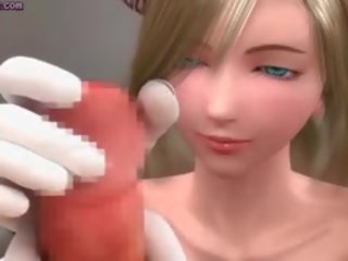 Animated Blonde Doing Blowjob