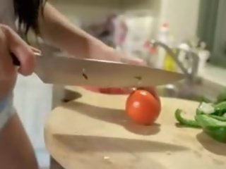 Unreal Cucumber In Her Tight Cunt