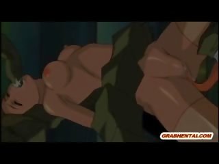 Getto anime gets monstr hard poked
