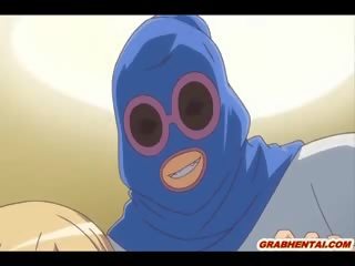 Bigtits hentaý with a muzzle gets wetpussy poked