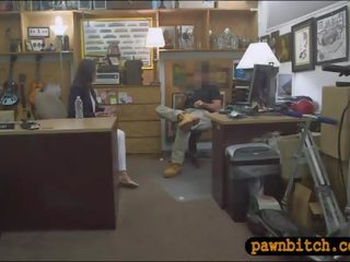 Customers wife screwed by pawn keeper in the backroom