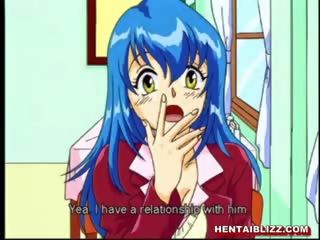 Roped anime mjekësore person merr whipped